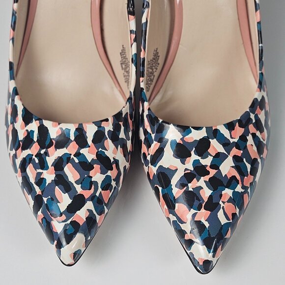 Nine West Flax Patent Pointed Toe Pumps Blue Pink Black - Picture 6 of 16